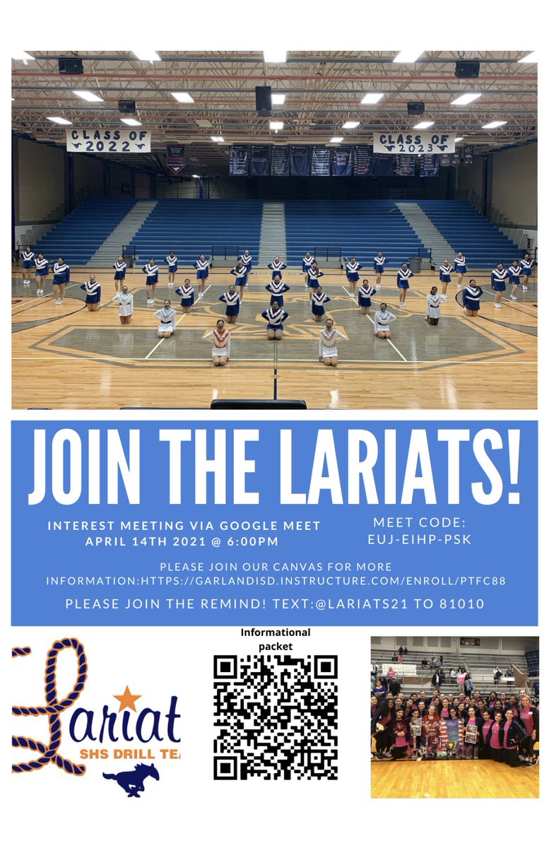 Join today! garlandisd.instructure.com/enroll/PTFC88