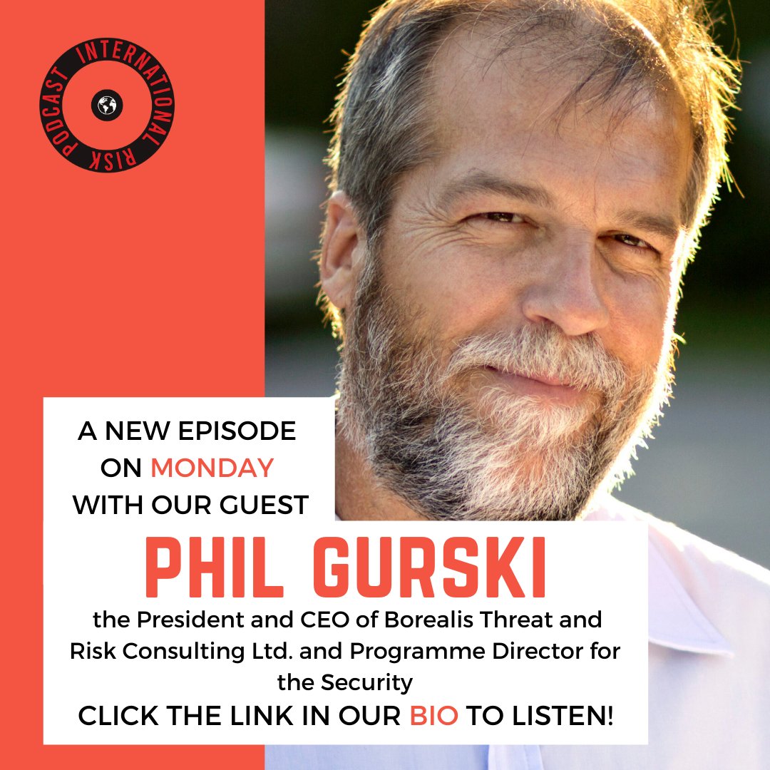 risk_podcast's tweet photo. Our guest for next week is Phil Gurski. We will talk about terrorism and its threat worldwide π You can listen to the episode on Monday morning, the 15th of March π»
#terrorism #security #threat #risksecurity #podcastrecommendation #podcastinterview #podcastshows #podcastspotify https://t.co/m4bBRyQtmE
