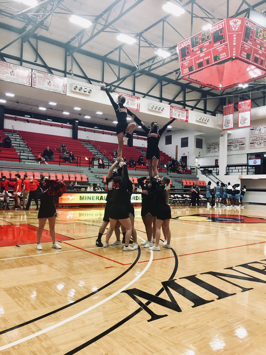 MACCards_Cheer's tweet photo. Good luck to our Men’s and Women’s basketball team as they take on 3R today!! We are cheering you on from home!! https://t.co/M029VGlfNr