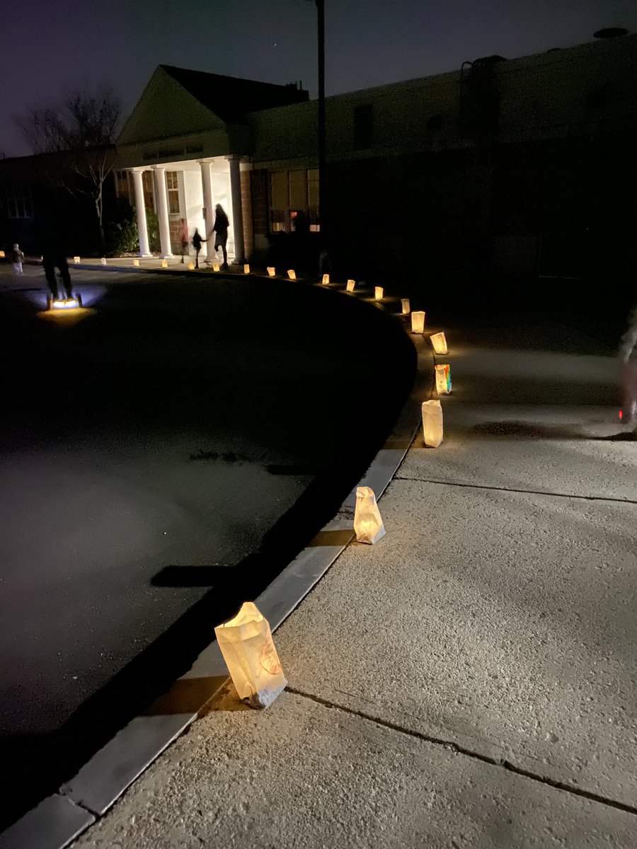 GloverSchool's tweet photo. One year after our schools went dark, we lit up Glover with 600 luminaries, one for each Glover Kid. Hope you enjoyed the magic Glover Families! We continue to be all in this together! ❤️ https://t.co/j9G4TAVX31