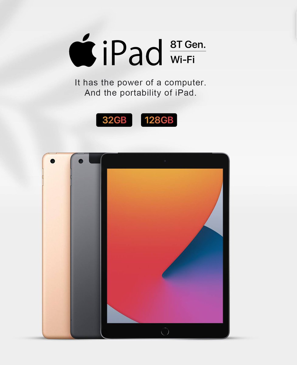 awafimp2020's tweet photo. The Apple iPad 8th Gen comes with a gorgeous 10.2-inch retina display, a powerful A12 Bionic chip, Apple Pencil support, and much more. Get it today!
📱32GB
Price: AED 1229 
📱128GB
Price: AED 1585
➤ Exchange Available With Your Old Smartphone &amp; Tablets https://t.co/BoCAVP74BN