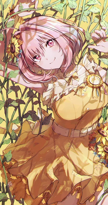 #夢見りあむを100日間描く
40日目。ひまわりりあむ? 