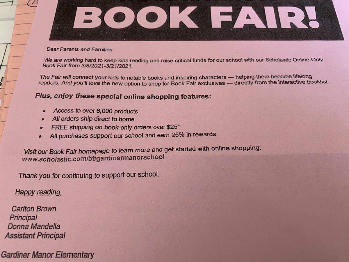 GM BOOKFAIR THIS WEEK. Visit the website in the flyer for a trip to the virtual bookfair!