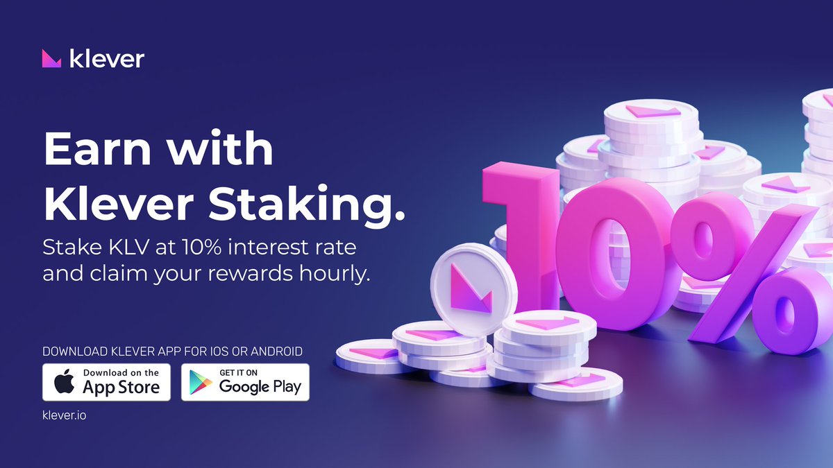 Claim your $KLV rewards every hour by staking your #KLV in #klever app. Easiest way to earn a passive income in the entire universe.