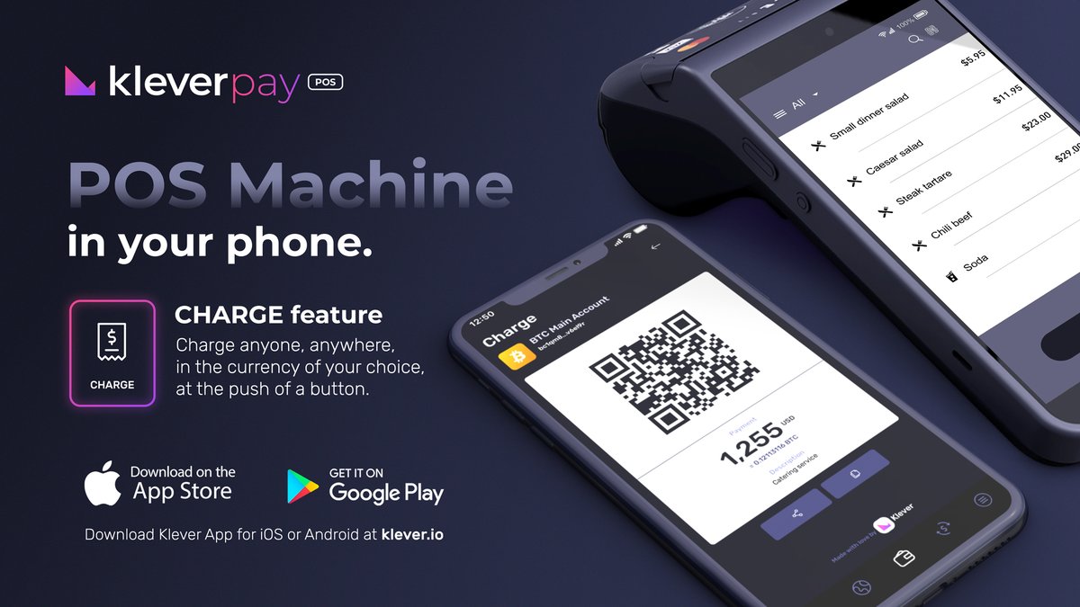 Ever tried the Charge feature in #klever? 

We empower you to have your own POS machine, right in your phone 🤳🏽