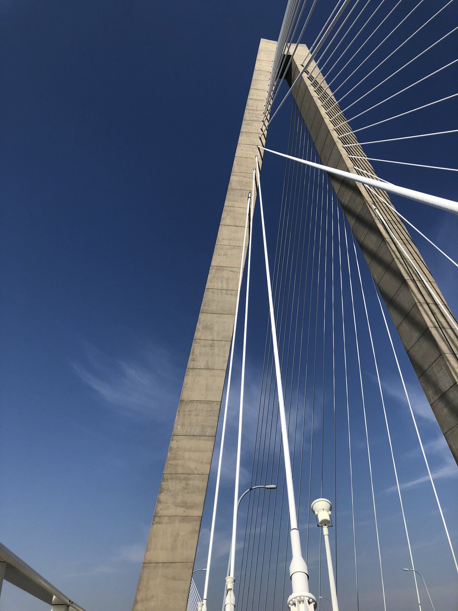 habpc2001's tweet photo. Perfect day to get over it! #arthurravenelbridge #saturdayinthesouth #getoverit #perfectrunningweather 🏃🏻♀️🏃🏻♀️💙💜 @RobStormTeam2 @LCWxDave @chswx https://t.co/U3GNGFOL99