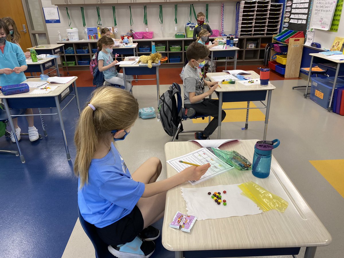 MissMck17's tweet photo. Probability practice with skittles! https://t.co/BpIbJlaP3m