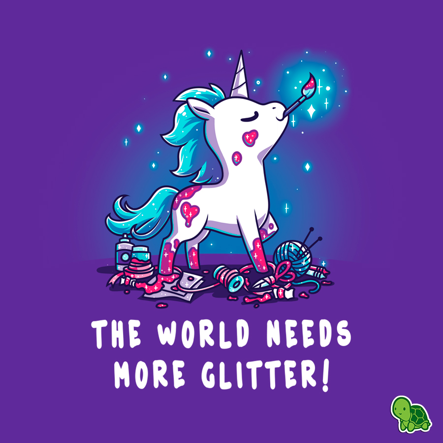 TeeTurtleHQ's tweet photo. Five out of five unicorns agree: you can NEVER have too much glitter!✨
____________
#glittercorn #unicornglitter #unicorn #moreglitter #quarentinecrafts #crafts #knitting https://t.co/O68Wa8qLQ6