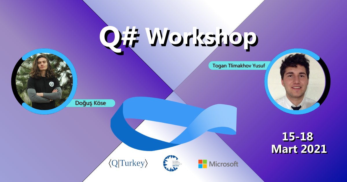 15-18 Mart tarihleri arasında <a href="/Microsoft/">Microsoft</a>, <a href="/shapersankara/">Global Shapers Ankara</a>
 ve <a href="/KuantumTurkiye/">Kuantum Teknolojileri Türkiye</a> işbirliği ile hazırlanan Q# Kuantum Programlama Dili Eğitimlerine katılın:

msft.it/6185pfIkS

Bu haftaki eğitmenleriniz:
<a href="/kosedogus/">Doğuş Köse</a> ile @ToganTlimakhov