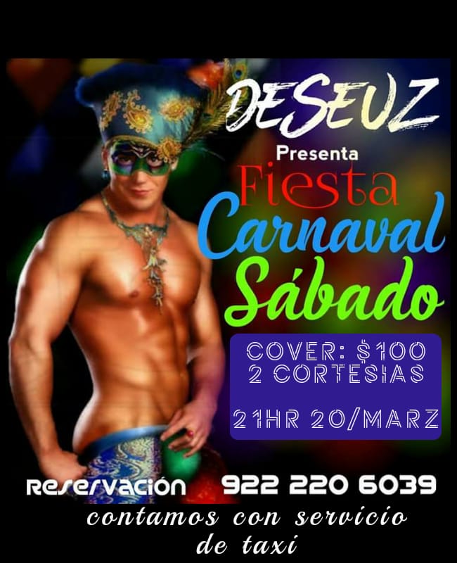 DeseuzM's tweet photo. Esté sábado 20 de Marzo la gran Fiesta Carnaval en DeSeuz Minatitlán, reserva al número que aparece en la imágen https://t.co/RsO87SvWKS