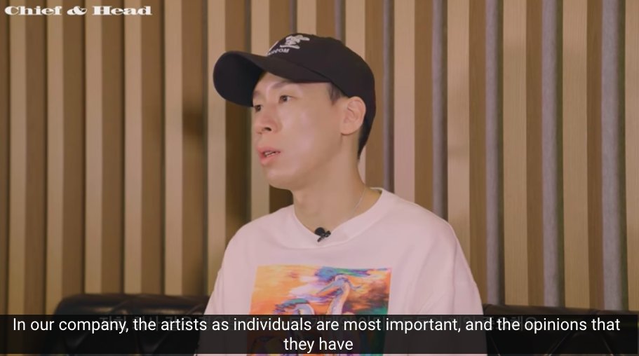 Example 2, Dj Pumkin (AOMG co-CEO, also known as AOMG glue) explaining that the artists under AOMG have full control over their music. The only thing AOMG, help them with is the packaging. What, how and where they'll promote etc.