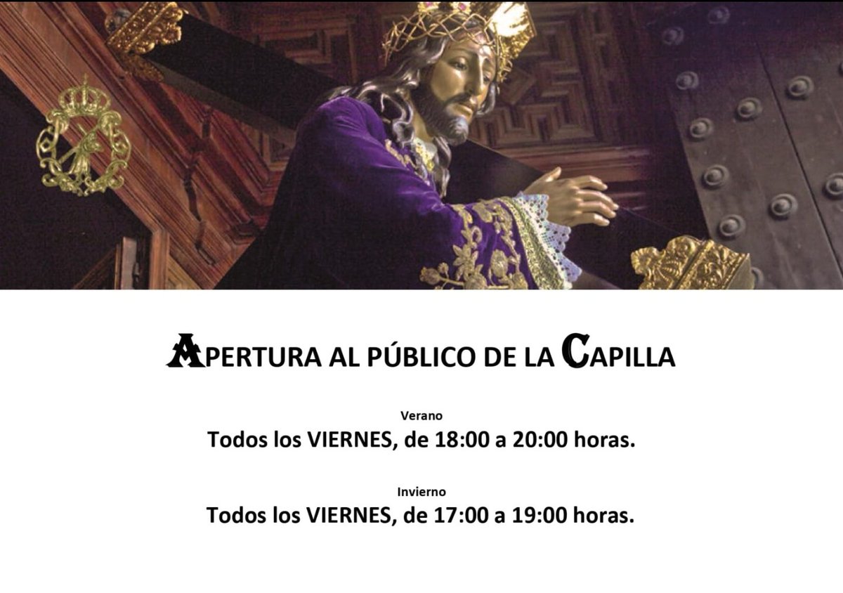 TebaJesus's tweet photo. 🔶️ INFO 🔶️

Horario de apertura de la Ermita. https://t.co/Gpizkry7RJ