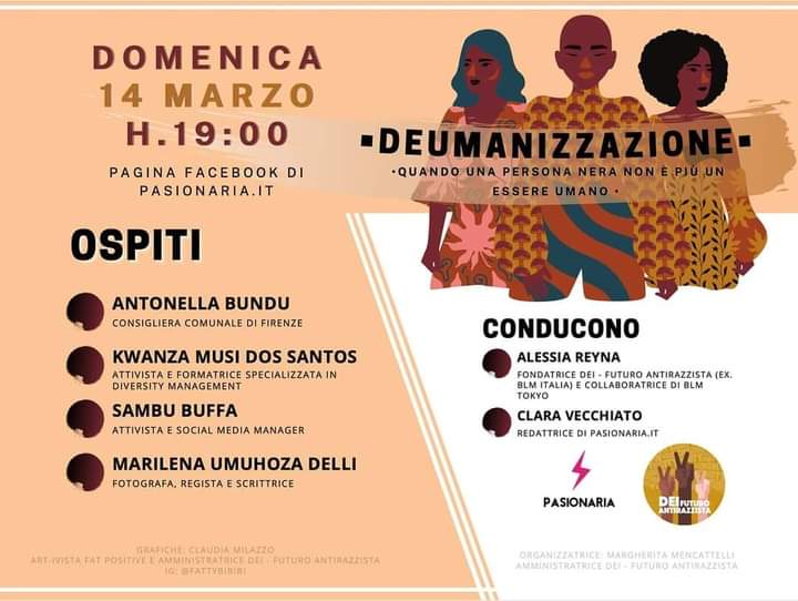 ✊🏽 Domani in diretta su @PasionariaIT, a partire dall'omicidio di #BreonnaTaylor, parleremo di deumanizzazione, feticizzazione e sessualizzazione delle donne e delle persone nere. Siateci! #BlackLivesMatter #FemminismoIntersezionale @dei_f_arazzista