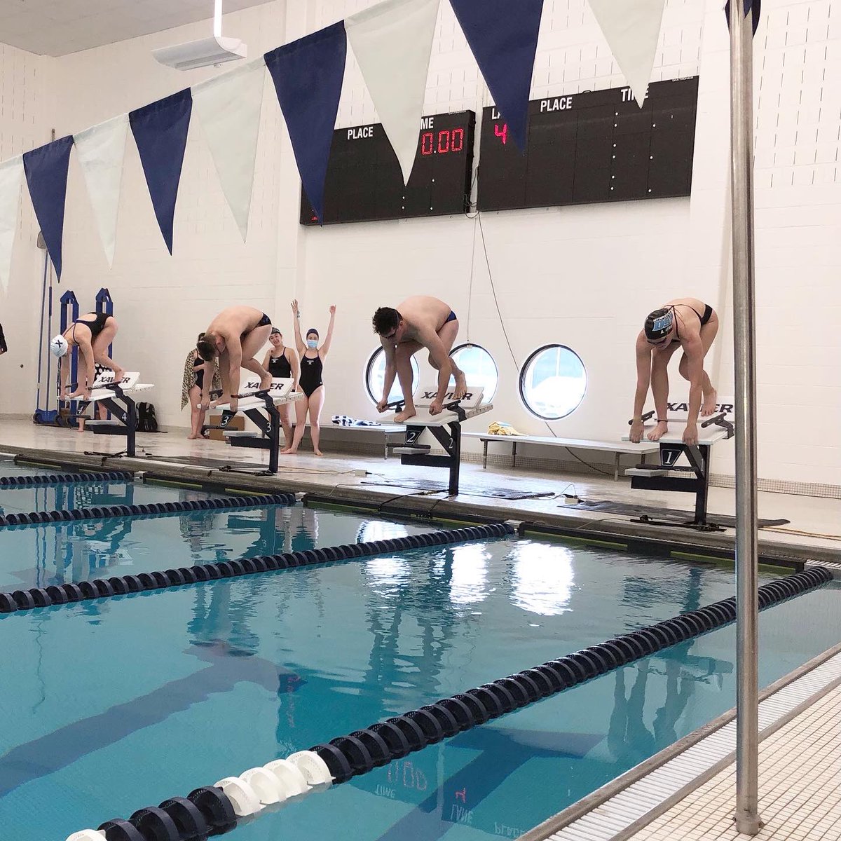XUClubSwimming's tweet photo. Intrasquad meet at the Champion Center! Thank you all for coming out and the administration for working with the club officers in order to hold this meet. Seasonal pb’s all around! 🤍💙💧 https://t.co/OmI2ckGyPj