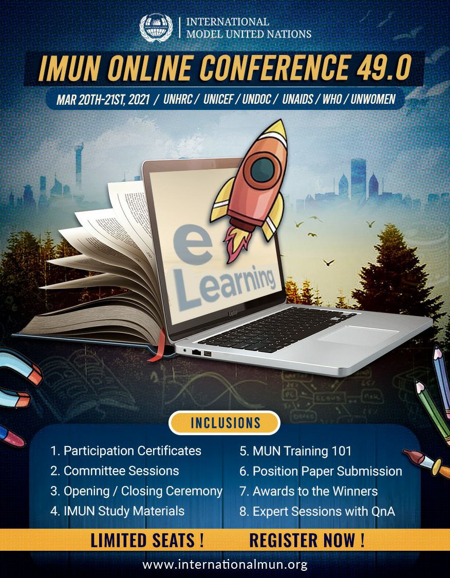 Kudostic's tweet image. Click on link to apply internationalmun.org/RegistrationFo…
📌Date: 20th - 21st March
#InternationalMUN #mun #imun #modelunitednations #imun2020 #youth #globalopportunity #opportunity #conference #international #internationalconference #diplomacy #leaders #youngleaders #unitednations #un