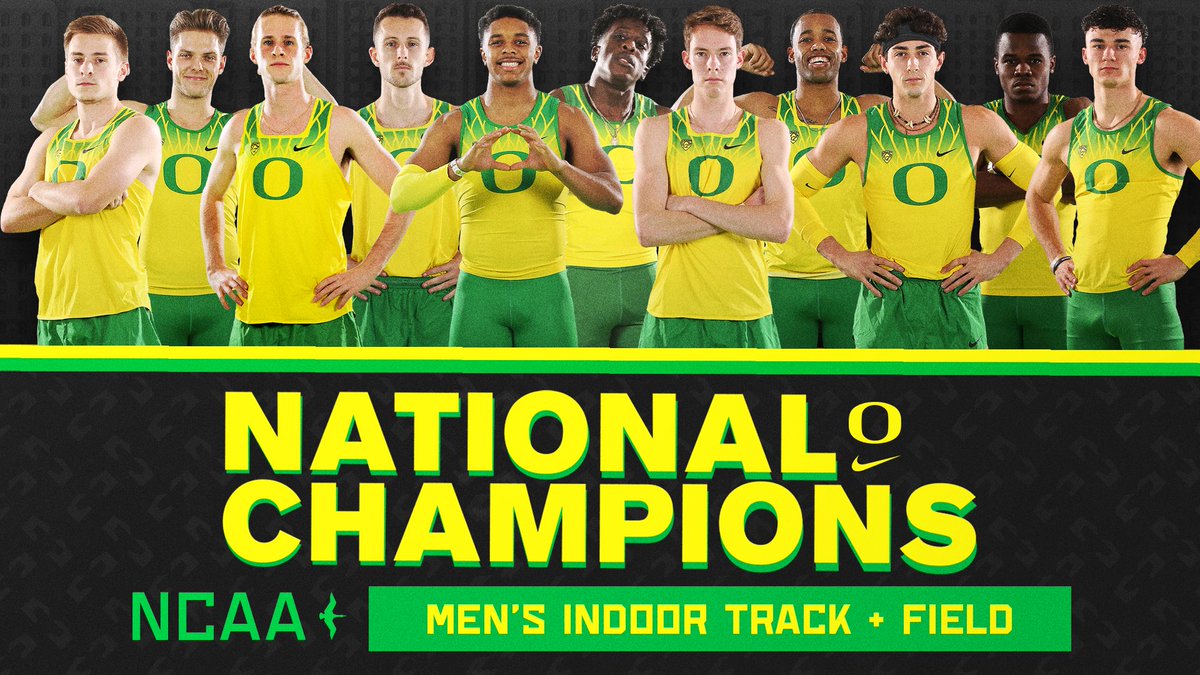 oregontf (@oregontf) on Twitter photo π£π»π―π¬ πͺπ―π¨π΄π·πΊ π¨πΉπ¬ π―π¬πΉπ¬
The Men of Oregon win their fifth #NCAATF indoor team title, and fourth under <a href="/Run4Ducks/">Robert Johnson</a>
The 7οΈβ£9οΈβ£ points are the second-most in meet history and the highest total since 1994.
#GoDucks π£π»π―π¬ πͺπ―π¨π΄π·πΊ π¨πΉπ¬ π―π¬πΉπ¬
The Men of Oregon win their fifth #NCAATF indoor team title, and fourth under <a href="/Run4Ducks/">Robert Johnson</a>
The 7οΈβ£9οΈβ£ points are the second-most in meet history and the highest total since 1994.
#GoDucks