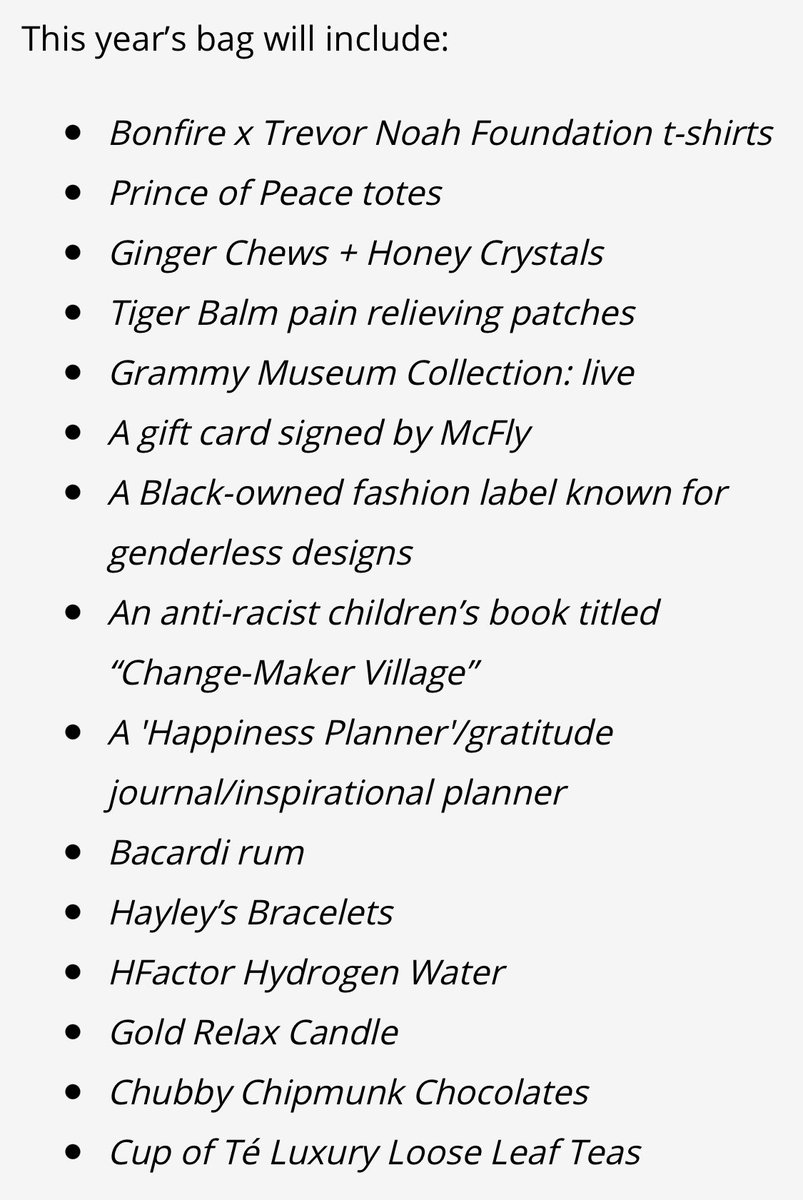 sure they are “representing companies owned and operated by individuals across race, ethnicity, sexual orientation, gender, age, persons with disabilities and beyond.” with their goodiebags, but how about instead of only giving those things to celebrities, you give-
