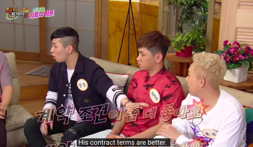 THE PAY. AOMG is known in the music industry for having the best pay. Dindin always mention that, example is when he and Loco guested on Happy Together (recommending seeing it).