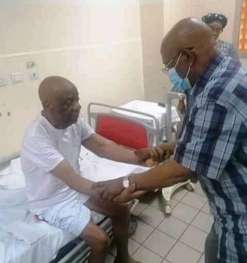 PatrickMua's tweet photo. Former CRTV General Manager, Professor Gervais Mendo Ze is critically sick but still a prisoner in chains.

Concerns have been raised recently on the health of the man who was not only a GM but also Choir Master for the Biya regime, with his famous "Assimba" song title. https://t.co/s8cuzKybzY