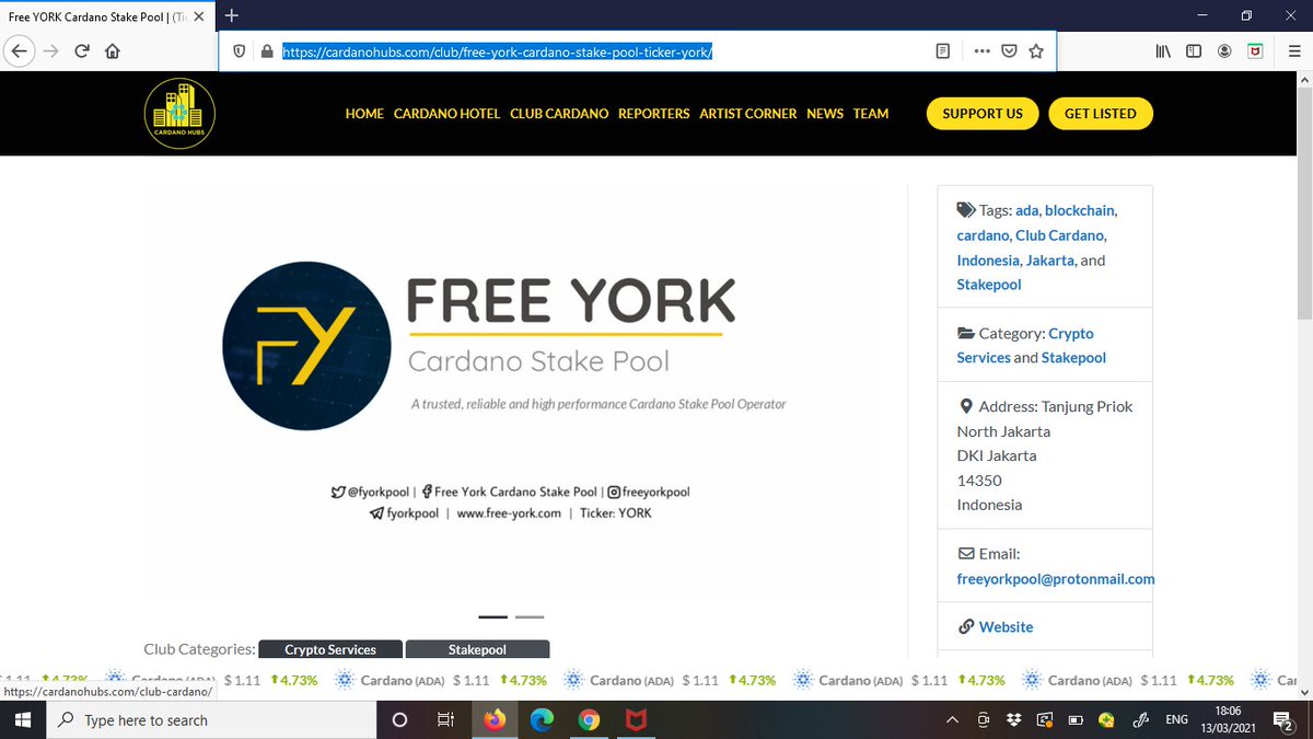 thecardanohotel's tweet image. Welcome #Cardano stakepool Free York @fyorkpool to Club Cardano🥳🥳
#Staking in #Jakarta #Indonesia to educate the general public!

cardanohubs.com/club/free-york…
#ADA #Yoroi #Goguen 
@io_natasha @RiverpoolCrypto @DeveloperNaz @Jazzy67073130