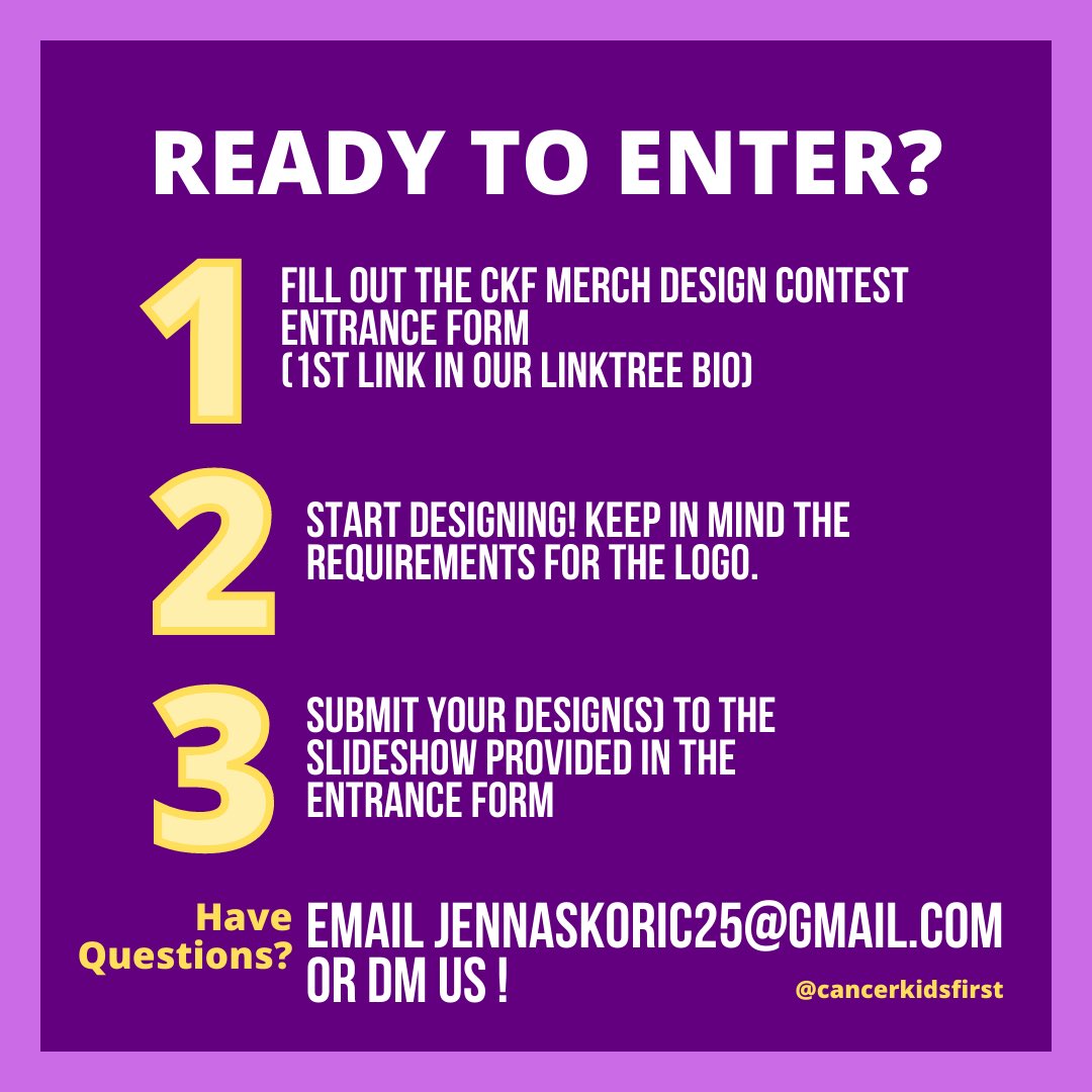 CancerKidsFirst's tweet photo. Are you into art or fashion? Submissions are coming in for our #2021CancerKidsFirst Logo Contest! Submit a drawing that incorporates either "CKF" and/or "Cancer Kids First". All submissions are due by March 27th 11:59 PM. (Pt. 1) https://t.co/BBYjDIjpP5