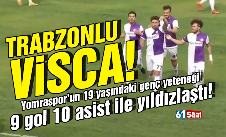 61saat's tweet photo. Trabzonlu Visca fark yarattı! Yomraspor'un 19 yaşındaki yeteneği 9 gol 10 asist ile yıldızlaştı! https://t.co/Ttpzyyw24v https://t.co/DPMI9YAcF7