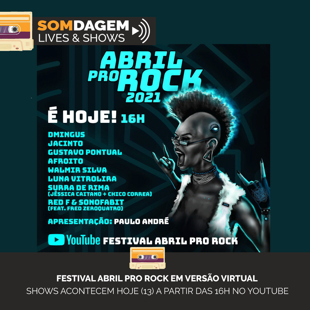somdagem's tweet photo. Hoje é o segundo dia do Festival Abril Pro Rock (@abrilprorock), logo mais às 16h no canal do YouTube (https://t.co/I35La9YwWu). #AbrilproRock #Músicabrasileira #Rock #MúsicaPernambucana https://t.co/CAcIMHrl5l