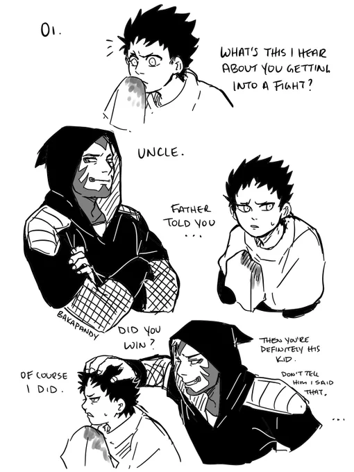 some bad influence uncle kankurou to lighten the mood 