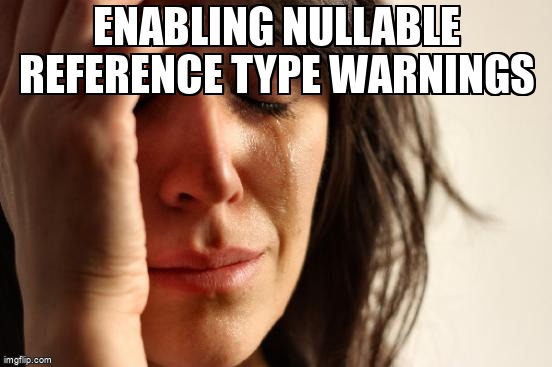 overflow_meme's tweet image. Enabling nullable reference type warnings stackoverflow.com/questions/6661… #dotnet5 #nullablereferencetypes #csharp #visualstudio