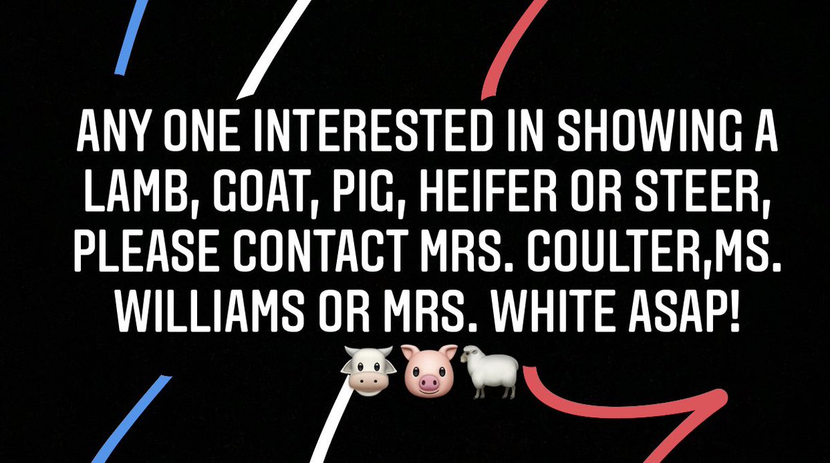 Contact a AG Teacher ASAP!