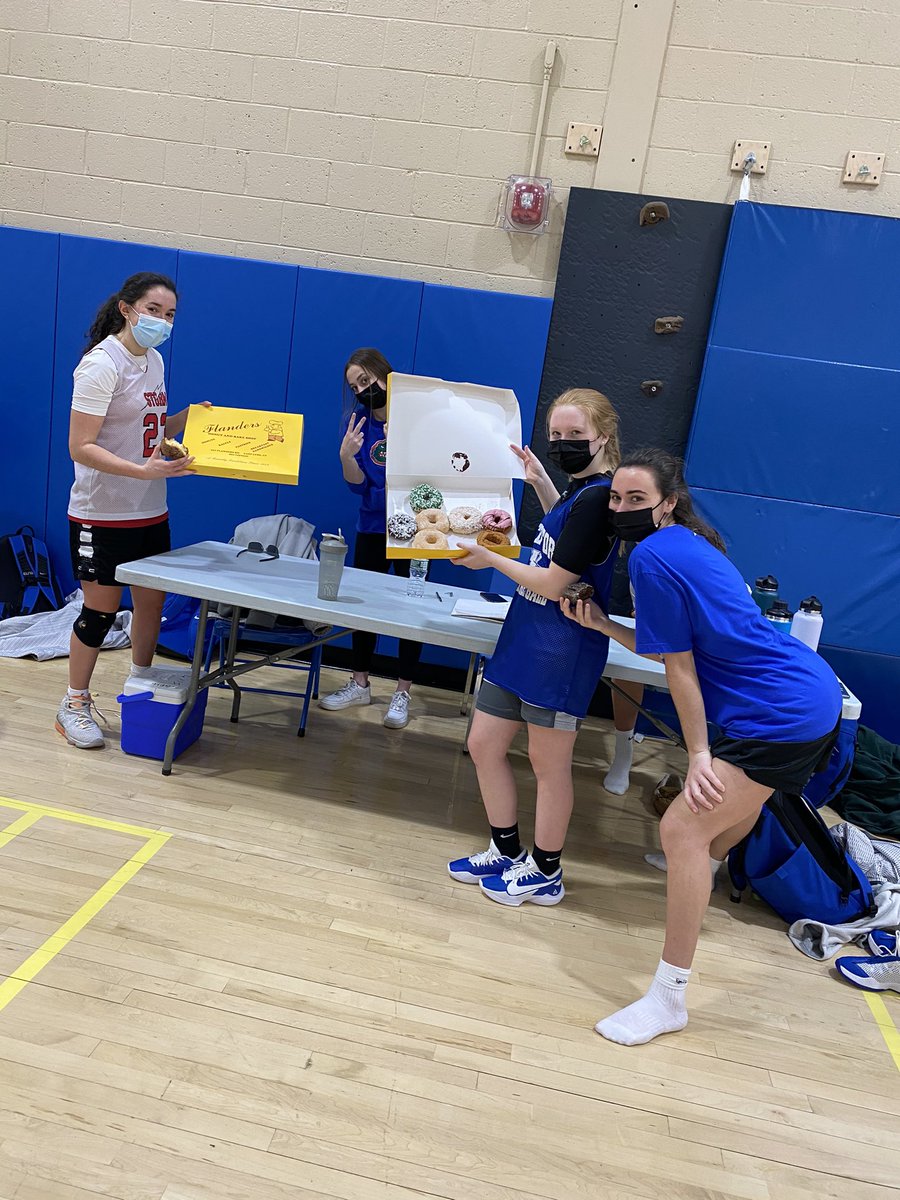 After a great win last night, donuts are acceptable after practice 🍩🙌🏻❤️ #flanders #lancernation
