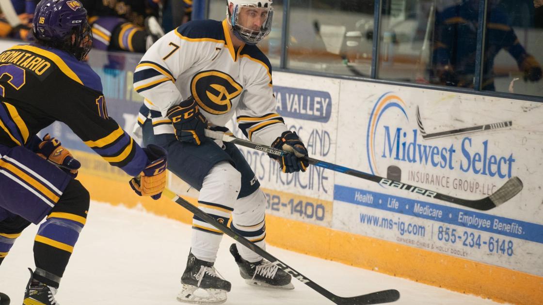 Bowman_Hockey's tweet photo. BH wants to recognize long time skater Jack Murphy who just finished his senior year with UW Eau Claire. Love you Murph, we look forward to seeing your next chapter! 👏 https://t.co/9kC52O1M1B