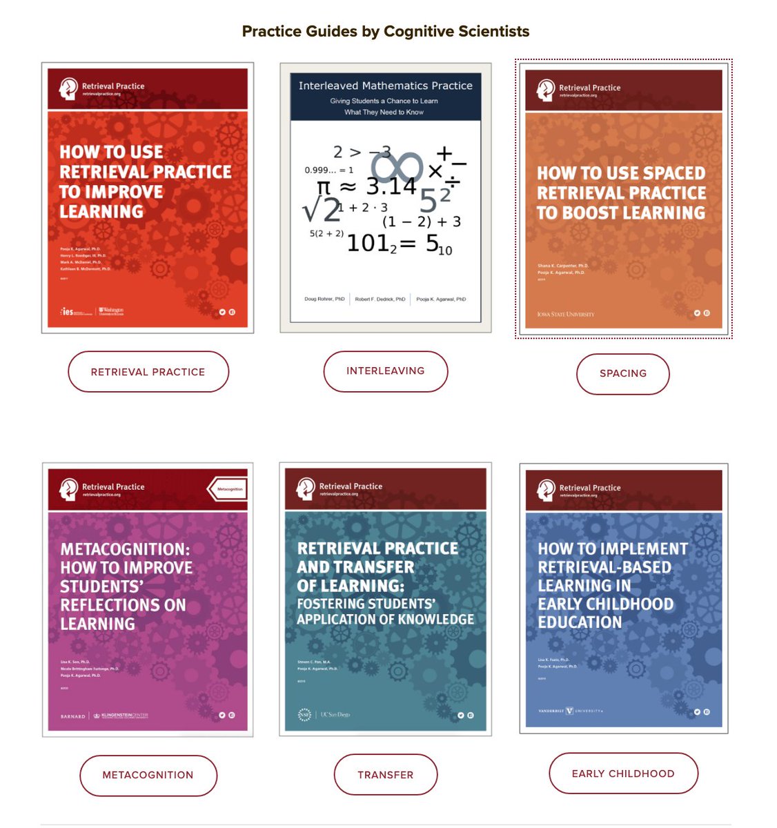 KateJones_teach's tweet image. This collection of retrieval practice guides by @RetrieveLearn are brilliant! 

FREE to download so do what I have done ... downloaded, read, reflected &amp;amp; then shared with colleagues! Well done @PoojaAgarwal 🧠retrievalpractice.org/library