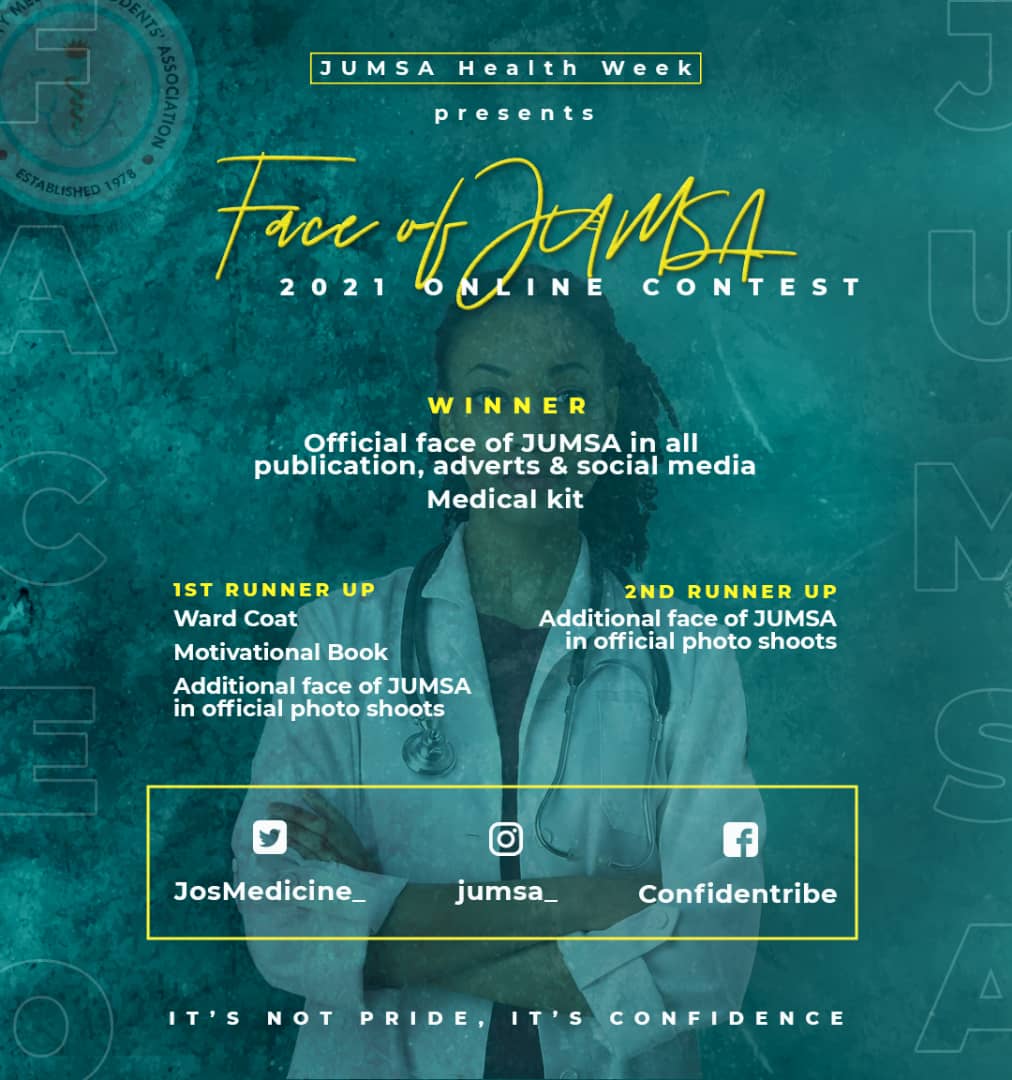 Who Will be the Face of JUMSA 
<a href="/LiverHealthy/">Healthy Livercare</a> <a href="/PUnijos/">PLAMSA Unijos</a> <a href="/amina_mudi/">Ice block, MD ❄️</a> <a href="/NiMSA_Nigeria/">NiMSA</a> <a href="/NiMSAPres2021/">NiMSA President</a> <a href="/BHUMSA_/">BhUMSA</a>