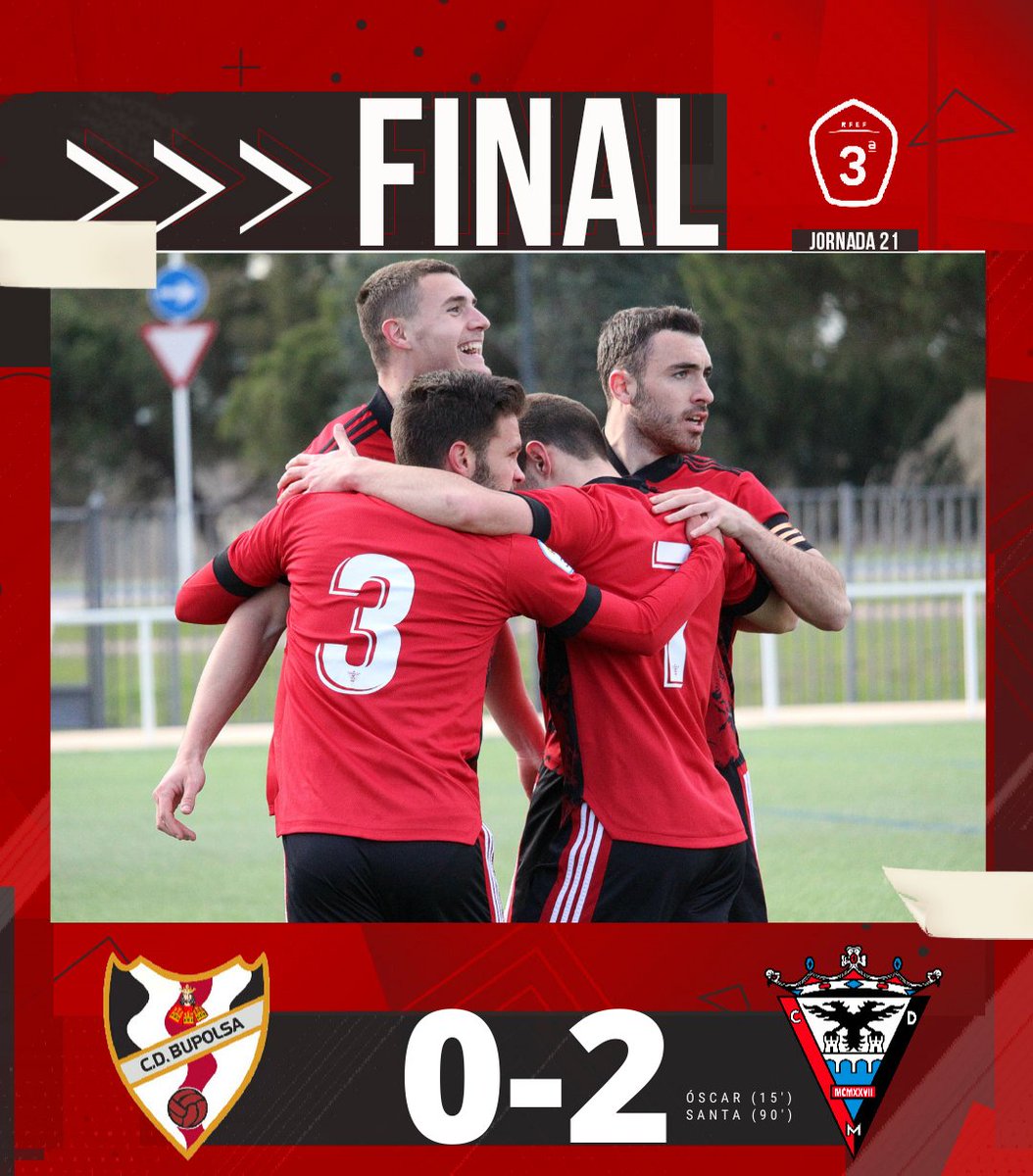 🏁 FINAL | #TerceraDivisión 

@bupolsa 0️⃣-2️⃣ #CDMirandésB

¡SIGUE LA RACHA, ROJILLOS! ✌