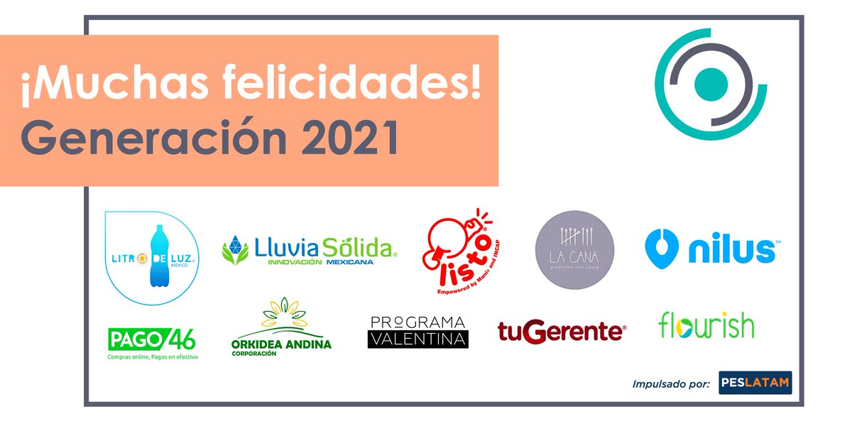 🤩Con mucha emoción les presentamos a los 10 emprendimientos que formarán parte del programa de aceleración i3 LATAM 2021. ¡Muchas felicidades!✨  

<a href="/unlitrodeluzcol/">Un Litro De Luz</a> <a href="/LluviaSolida/">Lluvia Sólida</a> @lacanamx @nilusglobal <a href="/Pago46/">PAGO46</a> @TugerenteC 
#impactosocial #latam #emprendedoressociales  #i3latam