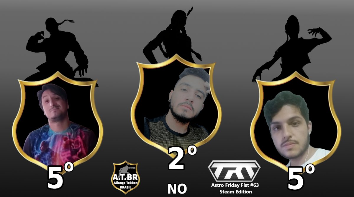 AliancaTekken's tweet photo. ATBR no Astro Friday Fist #63 Steam Edition

Campeonato Completo: https://t.co/57tGTEK2pf

Brackets:
https://t.co/BYsH25xMbR

#ATBRTEAM https://t.co/O006U42r9b