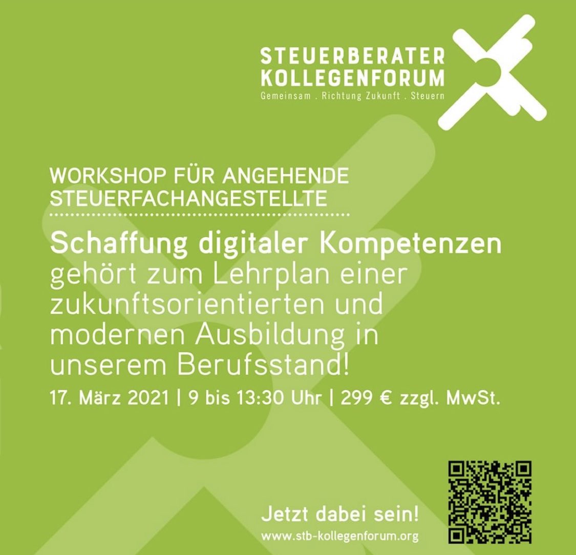 Freuen uns auf den nächsten #workshop seit dabei!#gemeinsamrichtungzukunftsteuern #stbkollegenforum #tricat