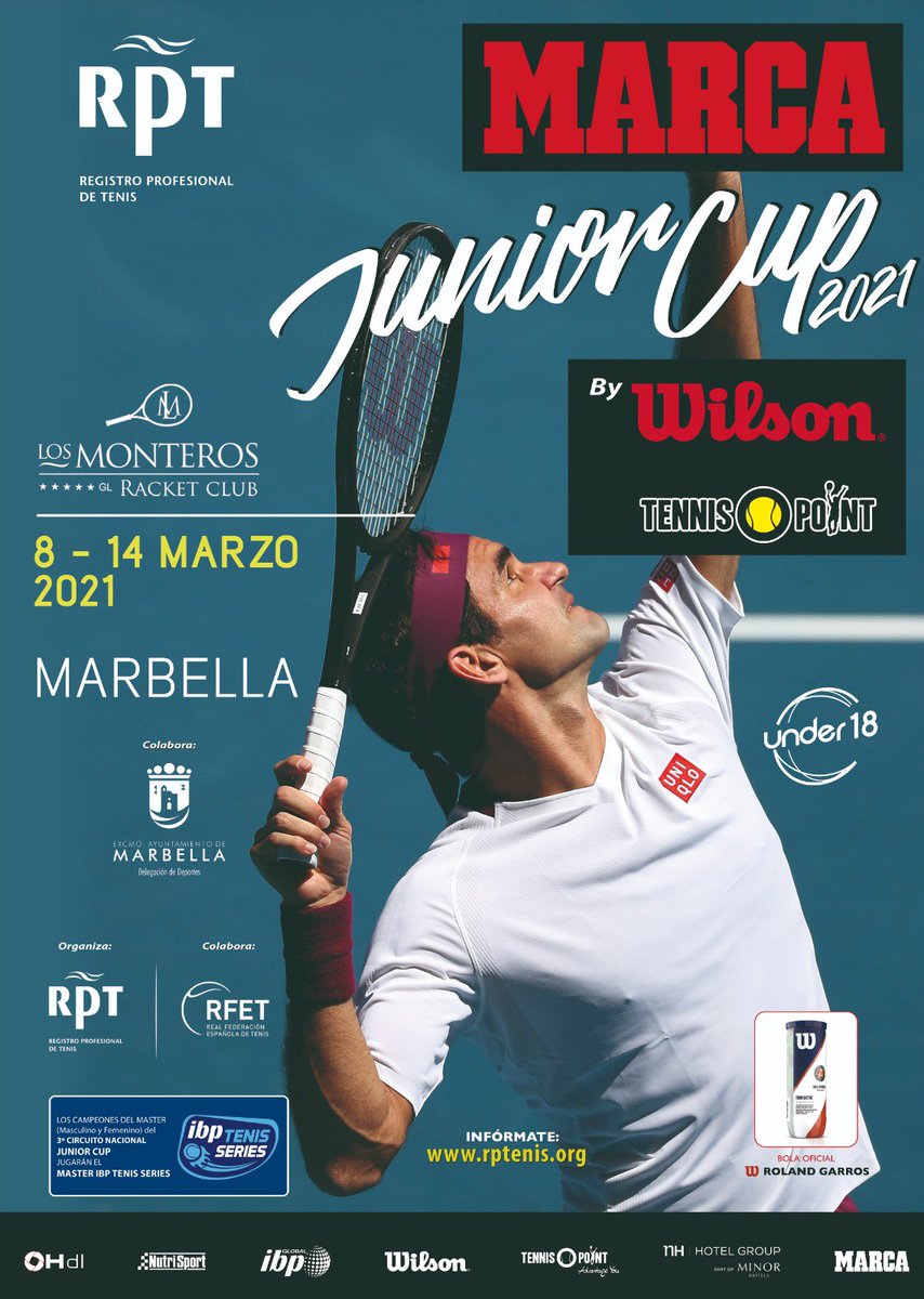 Mañana a las 11h Final Masculina: Jordi Domenech vs AlbertoGarcia (4) en Marbella <a href="/MonterosRacket/">Racket Los Monteros</a> <a href="/Del_DepMarbella/">Delegación de Deportes de Marbella</a> del 3° Circuito Nacional <a href="/MarcaTMF/">MARCA Polideportivo</a> <a href="/RPTtourbyMarca/">RPT Circuitos Nacionales MARCA</a> Junior Cup U18 by <a href="/WilsonTenisEsp/">Wilson Tenis España</a> <a href="/TennisPointES/">Tennis-Point</a> con apoyo <a href="/RFETenis/">Tenis España</a> <a href="/fattenis/">#TenisAndalucía</a> Enhorabuena 🎾