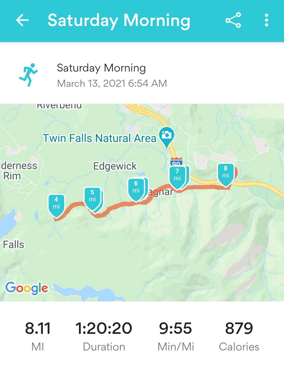 saindonct's tweet photo. While my morning run wasn't all that impressive, it did end up being more metal than expected!

#Running #Outdoors #Trailrunning #SaturdayMorning https://t.co/fb23xsTCs3
