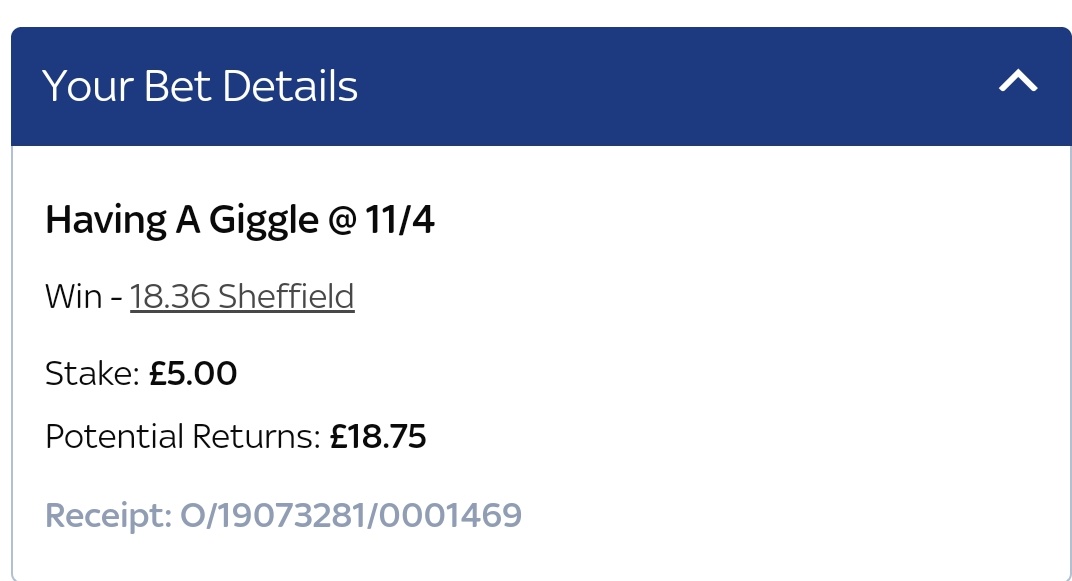 RacingTipsGold's tweet image. 🐶18.36 SHF🇬🇧 - T1 HAVING A GIGGLE - 1u WIN @ 11/4

Nice youngster who if he runs to his best can take this. Has his fav T1 today, he's 3 from last 5 on the inside. He has some serious early pace. His form is the best on offer and he looks the value play.

18+ be responsible.