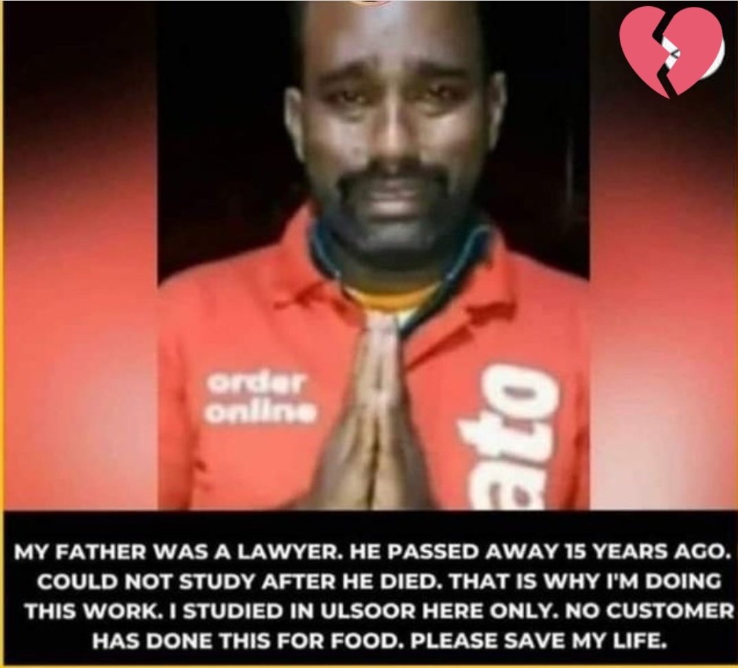 iammonika_singh's tweet photo. #banglore_Zomato
Another example of pseudo feminism.. #FakeFeminism
#ZomatoDeliveryGuy #JusticeForKamaraj #zomatodeliveryboy 
This guy #kamaraj need our support nd here is his story..💔💔 https://t.co/V7Mntho36W