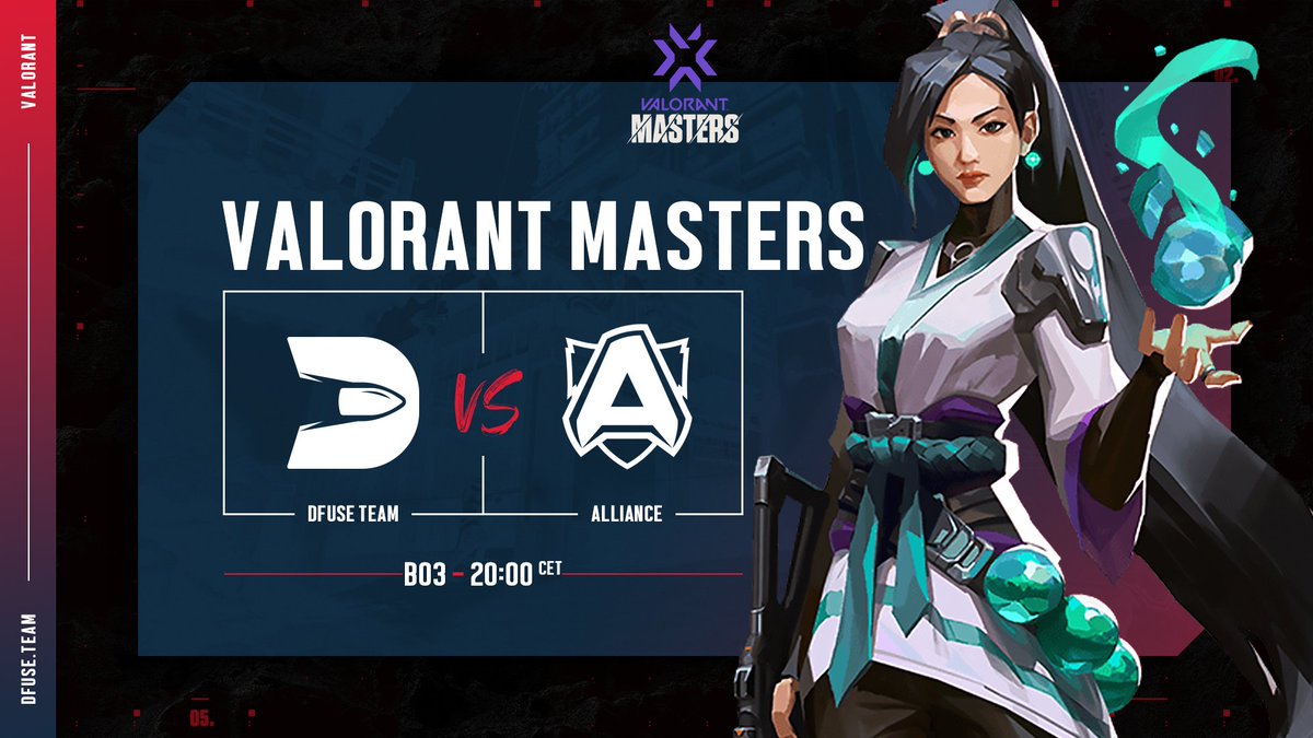 DfuseTeam's tweet photo. We're in #VCTMastersEU ! French derby to begin in a few minutes 🇫🇷🥖
#ExpectOurBlast

🏆 #VALORANTMasters 
🆚 @theAllianceGG 
🔴🇫🇷 https://t.co/8qWdHL0ofR
🔴🇬🇧 https://t.co/4w4CIoEOpP
@valesports_eu @ValorantEsports https://t.co/FmOZnWUsUA