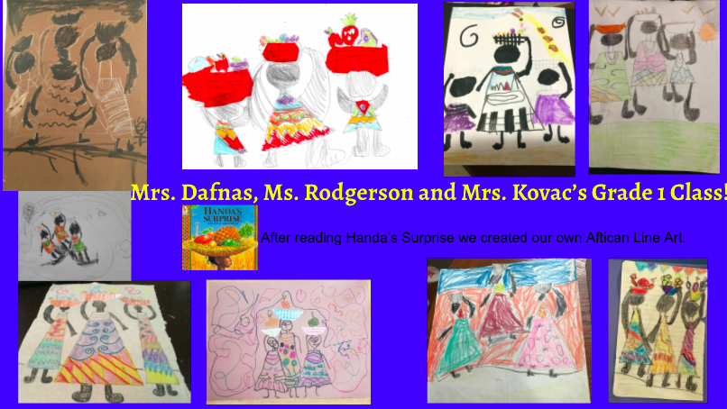 Dafnas_LDSB's tweet photo. After reading Handa's Surprise, we created our own African Line Art. We used different lines for the dresses, texture for baskets and tried to use up all the space. Great job Grade 1s! Thanks @CheckKinders for the idea :)   #Virtual 
@ldsbvirtualelem https://t.co/VM5bUbdpwE