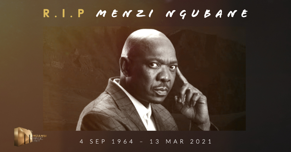Mzansimagic's tweet photo. Today we join the nation in mourning the loss of a true titan of the industry. An unforgettable and enigmatic talent who left his mark on this world and our hearts! 

#RIPMenziNgubane. You will be sorely missed. Our sincere condolences to his loved ones. https://t.co/JeWLByNwZj