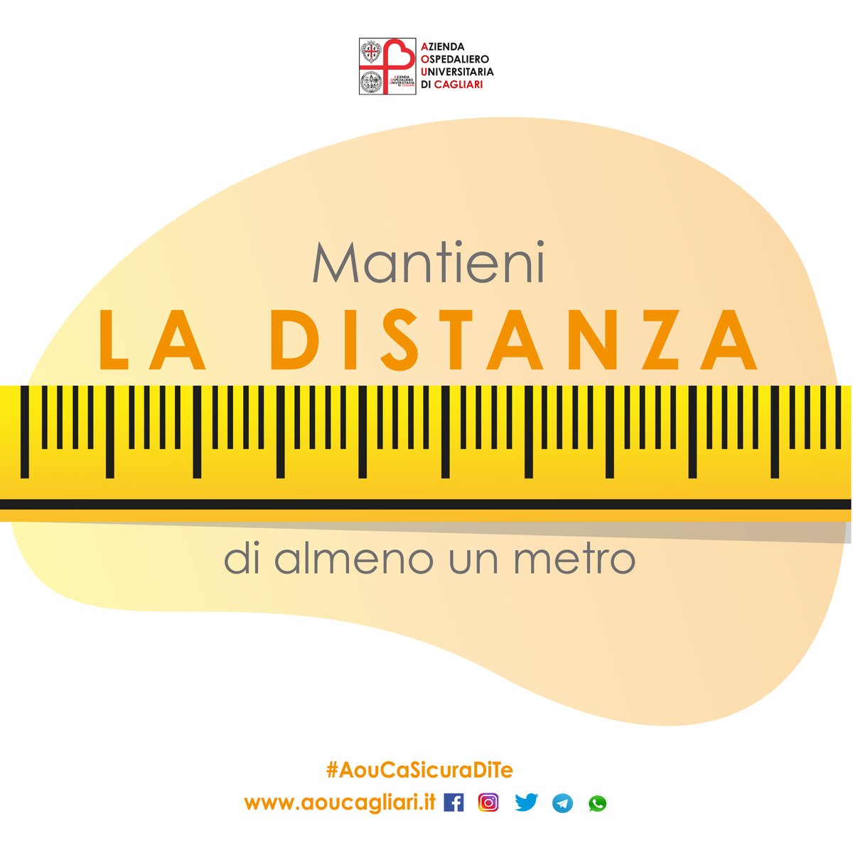 lminerba's tweet photo. Manteniamo la distanza e saremo più sicuri!
#AouCaSiCuraDiTe #covid19 #coronavirus https://t.co/lkevniPtVh