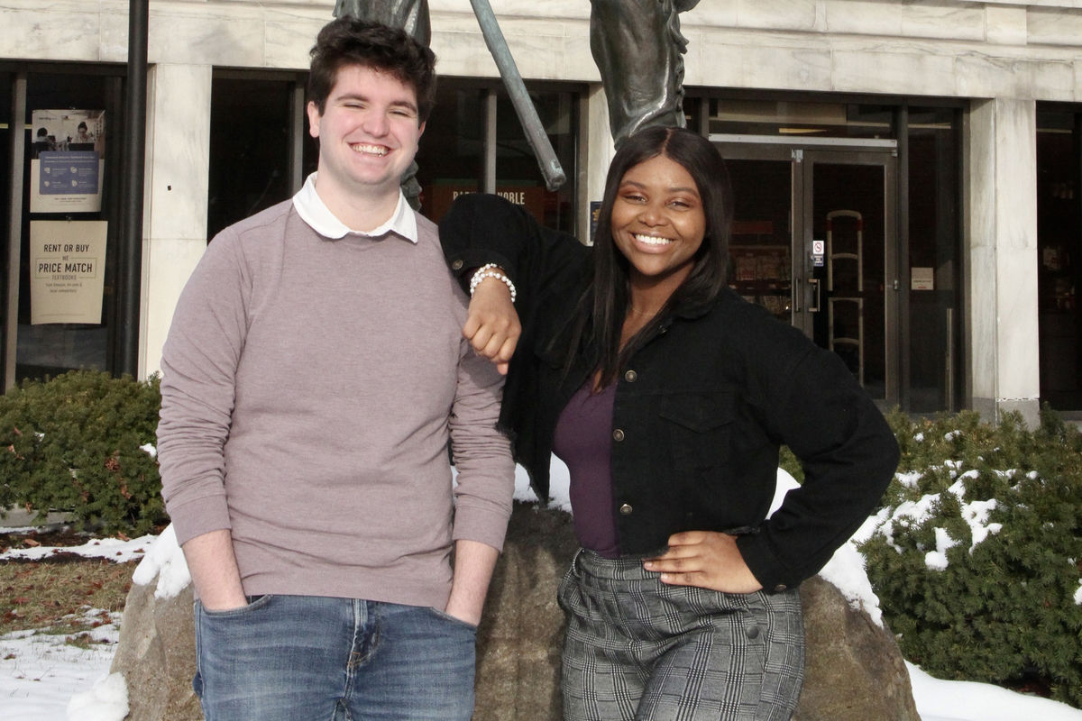 WVUFoundation's tweet photo. Congratulations to Amaya Jernigan and Hunter Moore, elected as #WVU student body president and vice president for the 2021-22 academic year. 

Jernigan is the first Black woman president of the WVU Student Government Association. More ➡️ https://t.co/xMiPyIJtQe https://t.co/KJi6dcGOn9