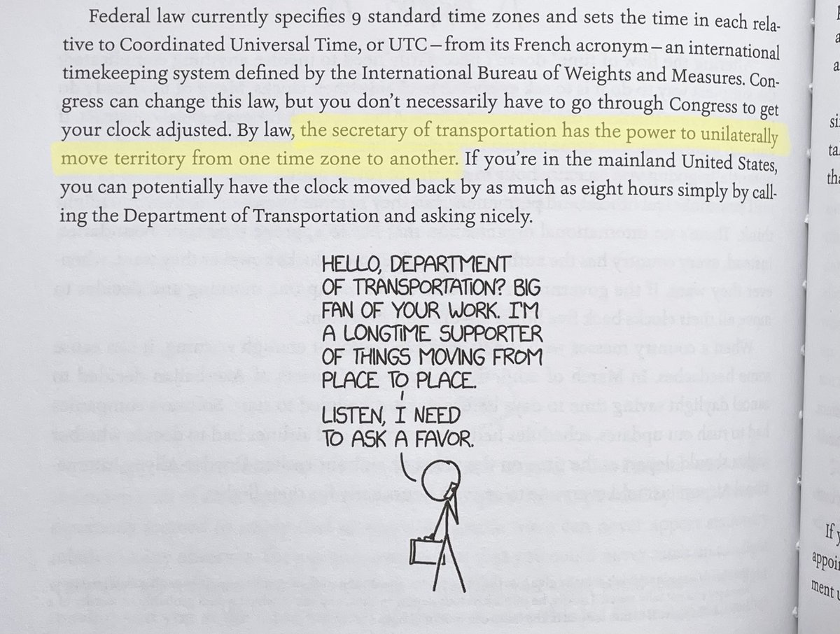 xkcd's tweet image. A tip from my book How To: if anyone is unhappy about the time change tonight, there’s someone with the power to help you. cc: @SecretaryPete