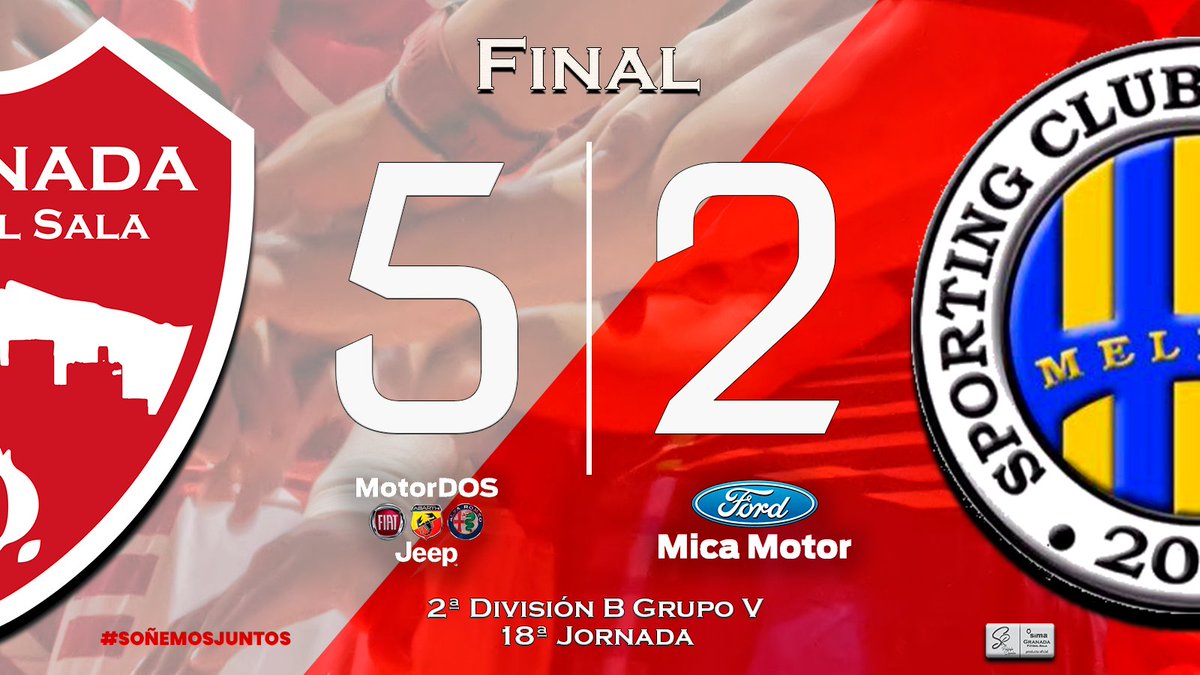 GranadaFS's tweet photo. 🔴 40' 5-2
🎙️ ¡¡FINAL!! ¡¡FINAL!! ¡¡FINAAAL!!
¡Somos equipo de liga de promoción de ascenso!
¡¡A SEGUIR SOÑANDO, GRANADA!!
🔴🟢⚪️ ¡¡VAAAMOS EQUIPO!! 🔴🟢⚪️
📺 @TG7tv y @RFAF_tv
#SIMASporting #GV2B https://t.co/FjLHsRBxfo