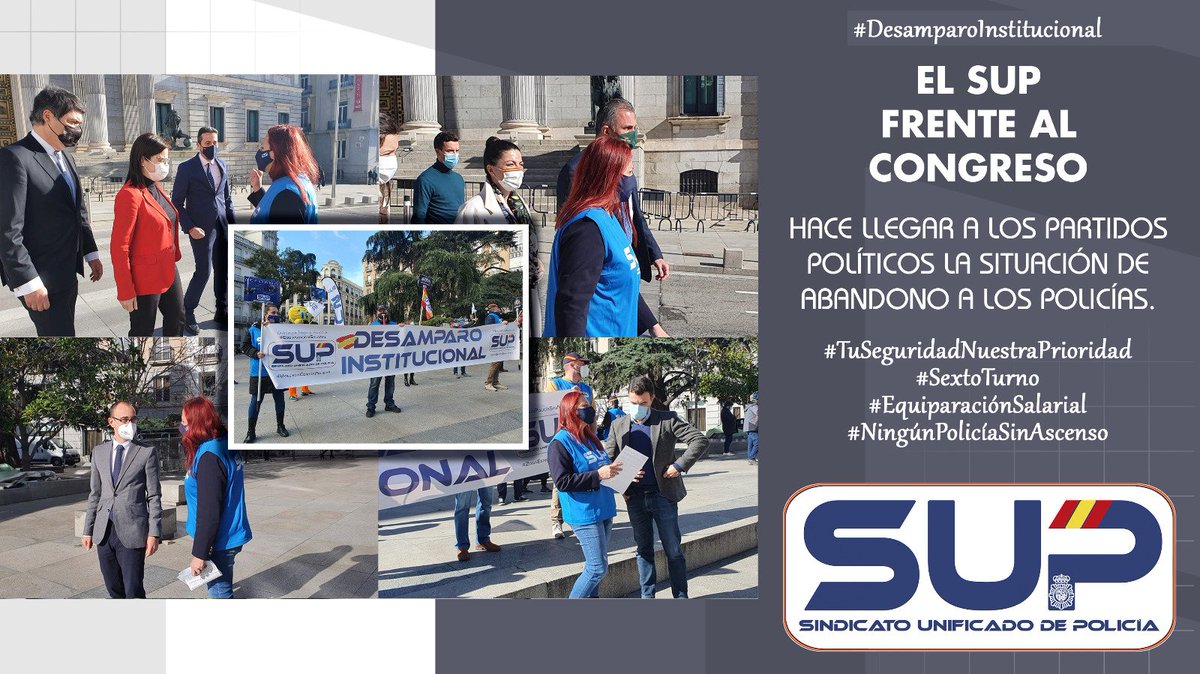 El #DesamparoInstitucional por parte de <a href="/PSOE/">PSOE</a> y <a href="/PODEMOS/">Podemos</a> hacia los #Policías es evidente:
No Cumplen íntegramente el Acuerdo #EquiparacionSalarial 
No han creado el #CentroUniversitario
Bloquean #SextoTurno
No crean #ZonaEspecialSingularidad para #Cataluña ni #CampodeGibraltar